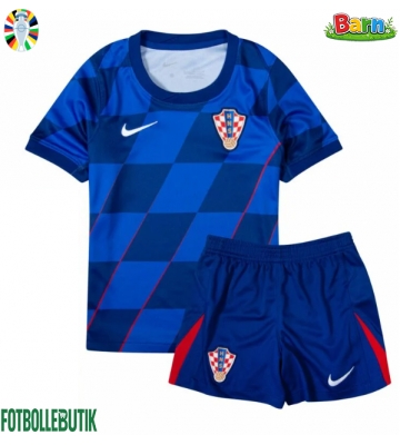 Kroatien Bortaställ Barn EM 2024 Kortärmad (+ Korta byxor)